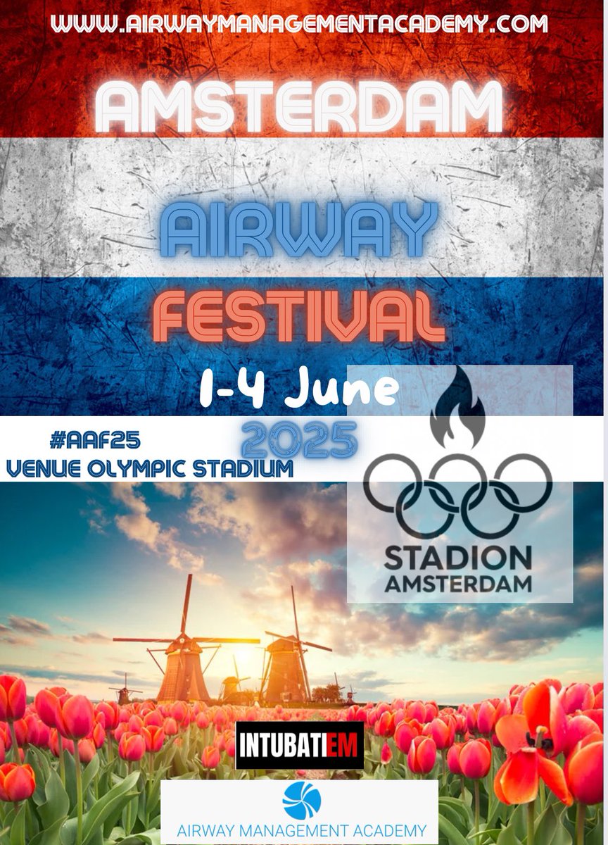 Hans Huitink (@airwaymxacademy) on Twitter photo 🇳🇱 Save the date 🌷
#AAF25 is coming
1-4 June 2025
Registration opening soon
#amsterdamairwayfestival #airway #olympic
<a href="/jducanto/">James DuCanto, M.D.</a> <a href="/DaveOlvera1/">Dave Olvera</a> <a href="/airwayGladiator/">carmine della vella INTUBATIEM</a> <a href="/cliffreid/">Cliff Reid</a> <a href="/AnRocad/">Atropínico</a> @loesbruijstens <a href="/rosshofmeyr/">Ross Hofmeyr</a> <a href="/ilsejans/">Ilse Jansma</a> @alexffuchs @flexicare_nl <a href="/P3Medical/">P3 Medical</a> @
@PENTAXMedicalUK 🇳🇱 Save the date 🌷
#AAF25 is coming
1-4 June 2025
Registration opening soon
#amsterdamairwayfestival #airway #olympic
<a href="/jducanto/">James DuCanto, M.D.</a> <a href="/DaveOlvera1/">Dave Olvera</a> <a href="/airwayGladiator/">carmine della vella INTUBATIEM</a> <a href="/cliffreid/">Cliff Reid</a> <a href="/AnRocad/">Atropínico</a> @loesbruijstens <a href="/rosshofmeyr/">Ross Hofmeyr</a> <a href="/ilsejans/">Ilse Jansma</a> @alexffuchs @flexicare_nl <a href="/P3Medical/">P3 Medical</a> @
@PENTAXMedicalUK