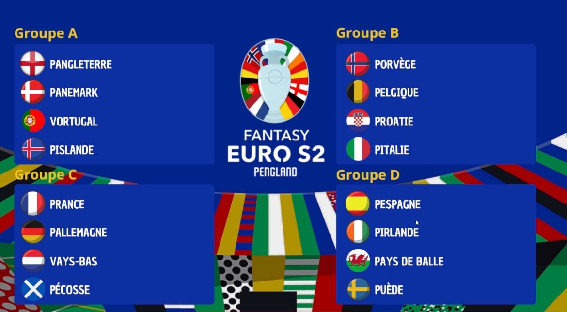 🚨 𝐎𝐅𝐅𝐈𝐂𝐈𝐄𝐋

Voici les groupes pour le Fantasy Euro S2 !

Merci à Mohaninho et Pafu pour leurs subs 🫶
