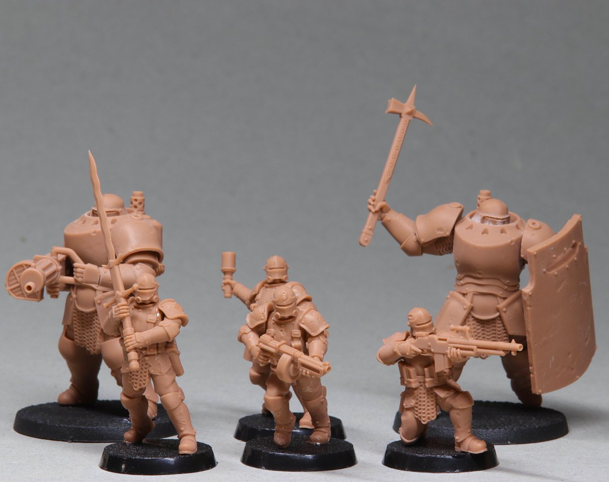 Some test prints of the official Trench Crusade New Antioch Shock