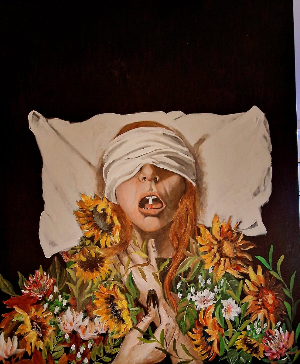 Mad_In_America's tweet photo. This week's Artist of the Week is Elisabeth Andersen, a survivor of Norwegian psychiatric treatment, with her painting, "False Hopes." https://t.co/xSvDFVCcQZ