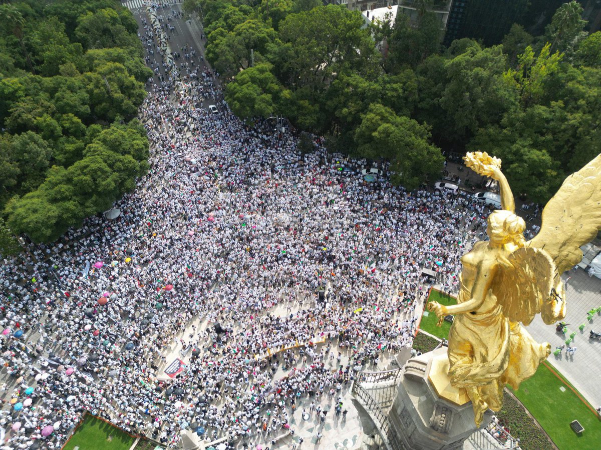 Los futuros abogados del país, estudiantes de la facultad de Derecho de la UNAM y de todas las universidades privadas como ITAM, ANAHUAC, Libre de Derecho y Tec de Monterrey hoy se congregaron en el Ángel de la Independencia de la Ciudad de México para defender la Constitución…