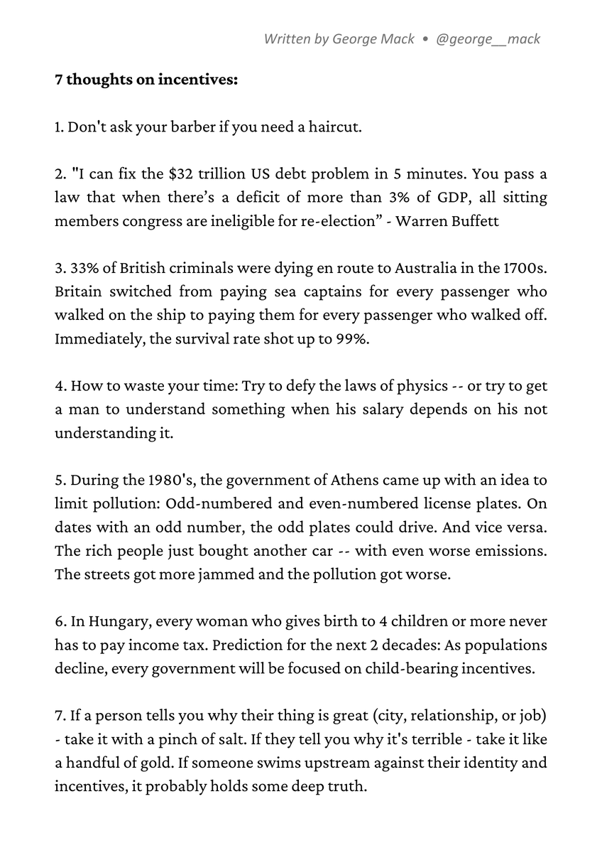 7 thoughts on incentives