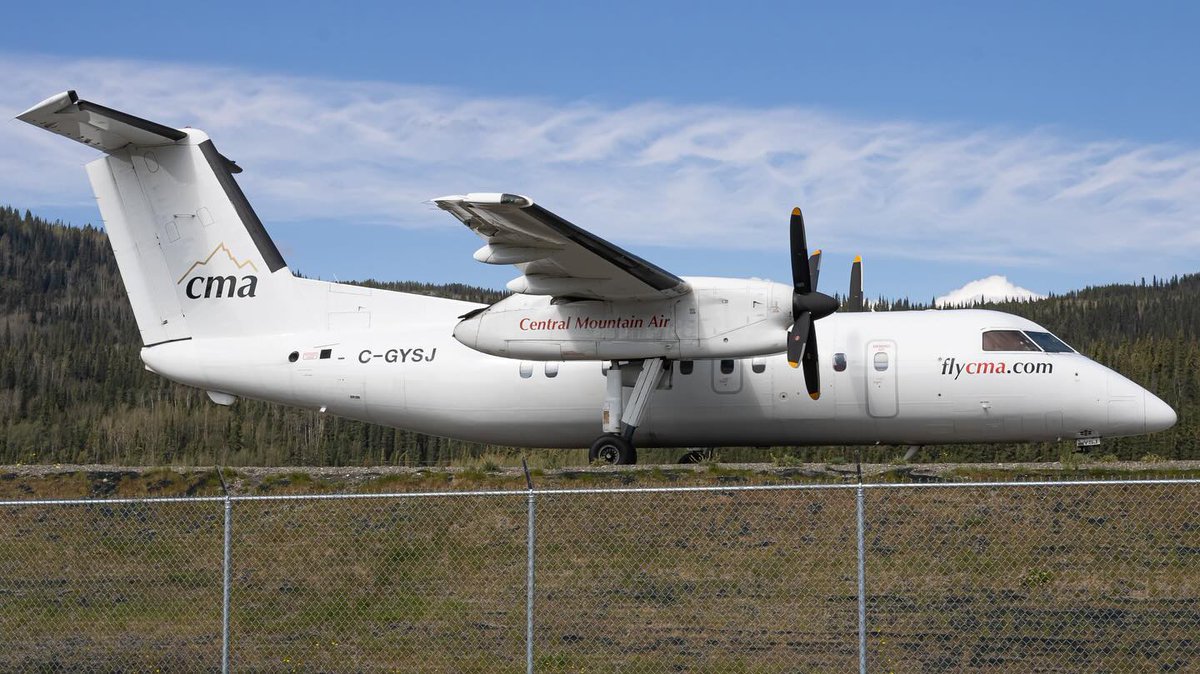 Great capture of one of our Dash 8's on charter service in Dease Lake ✈️⁠
⁠
#FlyCMA⁠
⁠
📷 @yxy_planespotting