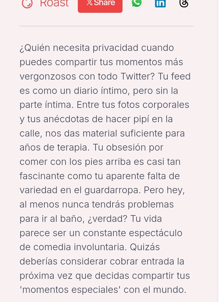 ME TIRO HATE FEO, LO ODIO
