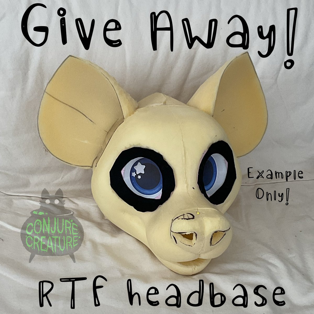 ConjureCreature's tweet image. ✨🔮fursuit DIY giveaway🔮✨

👉 like + share + follow @ConjureCreature 👈

3 winners will receive a SURPRISE headbase! each headbase may include 1 or more of the following: eyes, ears, liner, pickable nose 

giveaway ends in two weeks, september 14th! 

see comments for details
