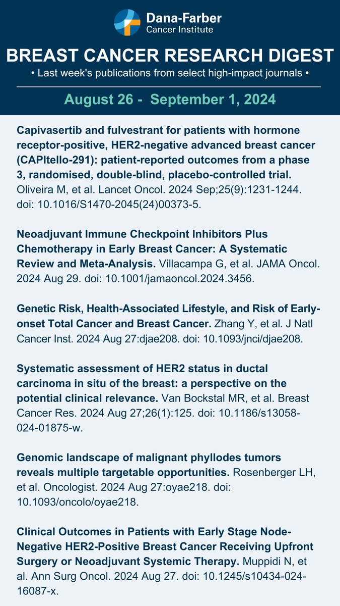 Dana-Farber’s Breast Oncology Center tweet media