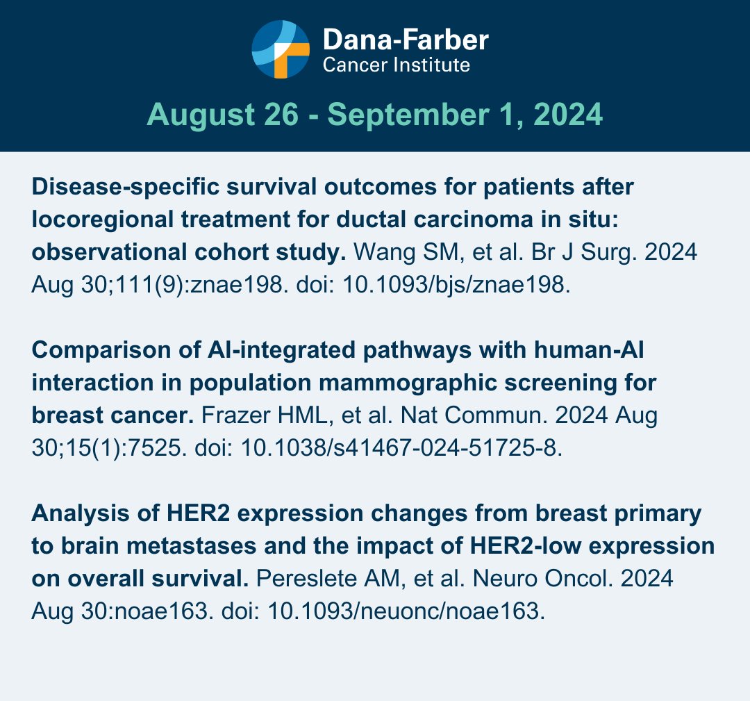 Dana-Farber’s Breast Oncology Center tweet media