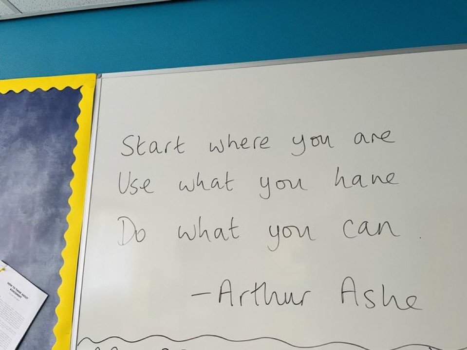 At the start of the year, a quote I love that’s on the wall in my office. Best of luck everyone ❤️