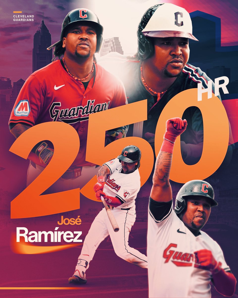 José Ramírez reaches 250 homers! 💪