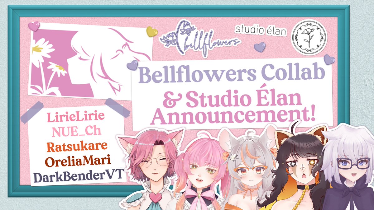 LirieLirie's tweet image. 🔴 Going LIVE on Twitch!!! 

IT'S TIME!
the @vnstudioelan Bellflowers collab is starting NOW!! 💜
and we're starting off with an exciting Studio Élan announcement!! 👀
@LirieLirie ~ @NUE_ch ~ @Ratsukare ~ @MariOrelia ~ @Darkbender102

twitch.tv/lirielirie

#lirielive #ENVtuber