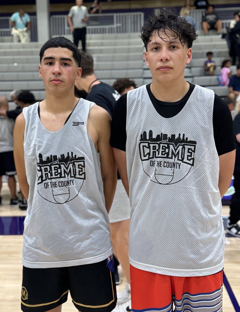 COTC notes: 

The 2025 Montgomery duo of 6-2 G Xair Mendez and 6-5 F JJ Sanchez led a furious comeback to give their team a 111-107 win in the Creme de la Creme game after trailing by 22.

Mendez’s defense and shotmaking and Sanchez’s scoring and playmaking were impressive.