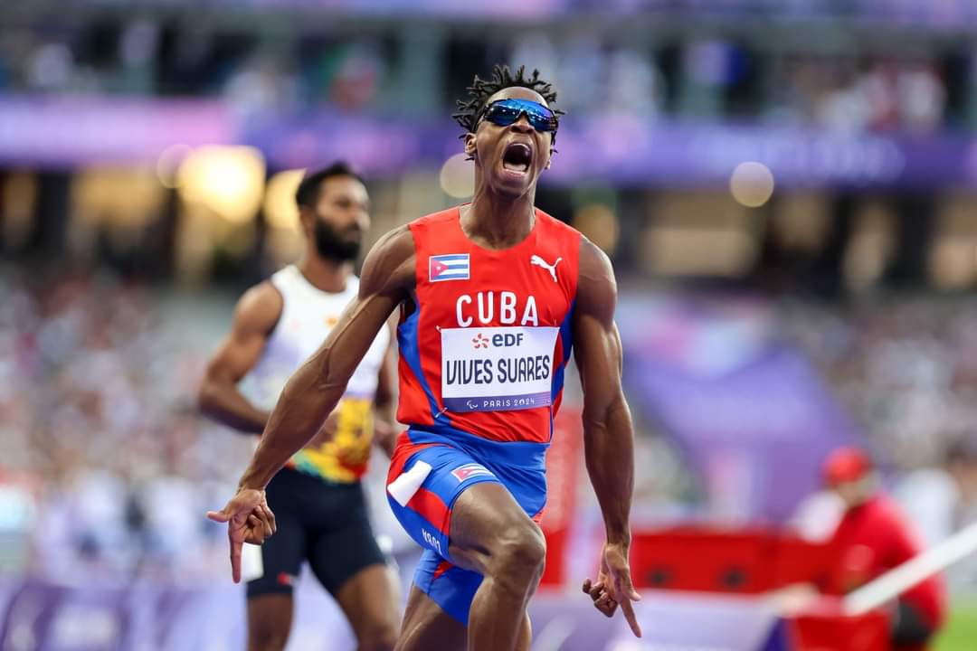 SolMayelin's tweet photo. 🇨🇺consigue la 1ra🥈 en los #JuegosParalímpicos #Paris2024 X intermedio de Yamel Luis Vives Suárez, el q logró el subtítulo en la final de los 100 metros. El joven d #Cienfuegos #Palmira obtuvo el mejor registro de su vida. Felicidades!!!🎉🏃#cubano 
#ParalímpicosParís2024 https://t.co/L8PTCbRy0F