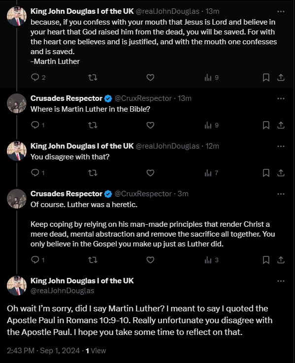 realJohnDouglas's tweet image. Catholics accidently calling the Apostle Paul a heretic will never get old.