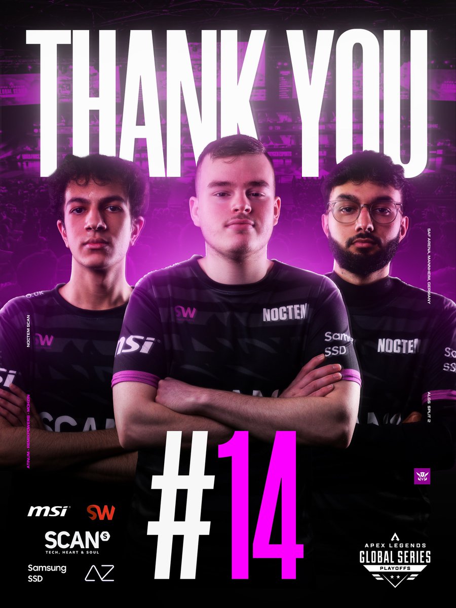 Noctem_Esports's tweet photo. We place 14th at Split 2 Playoffs, A huge thank you to all the support and to our amazing team for putting on a great display this event!
π¦@mohzinnn
π¦@RemixPowerz
π¦@Atinum1
Mannheim its been a pleasure π
@scangaming | @scancomputers | @msigaming | @acezoneio | @samsunguk https://t.co/lgFoNlfqct