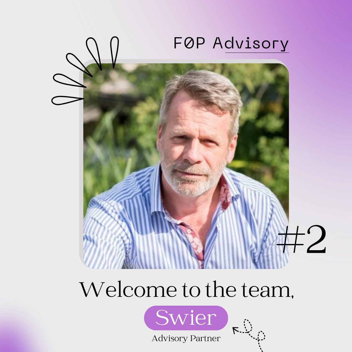 fopadvisory's tweet photo. Excited to welcome Swier Miedema to the FOP Advisory team! With 25 years of business management experience, his addition marks 33 years toward our 100-year collective experience goal. If you have 6+ years in business, email us at fopadvisory@gmail.com. #Advisory #BusinessGrowth https://t.co/mDVi8ySWvJ