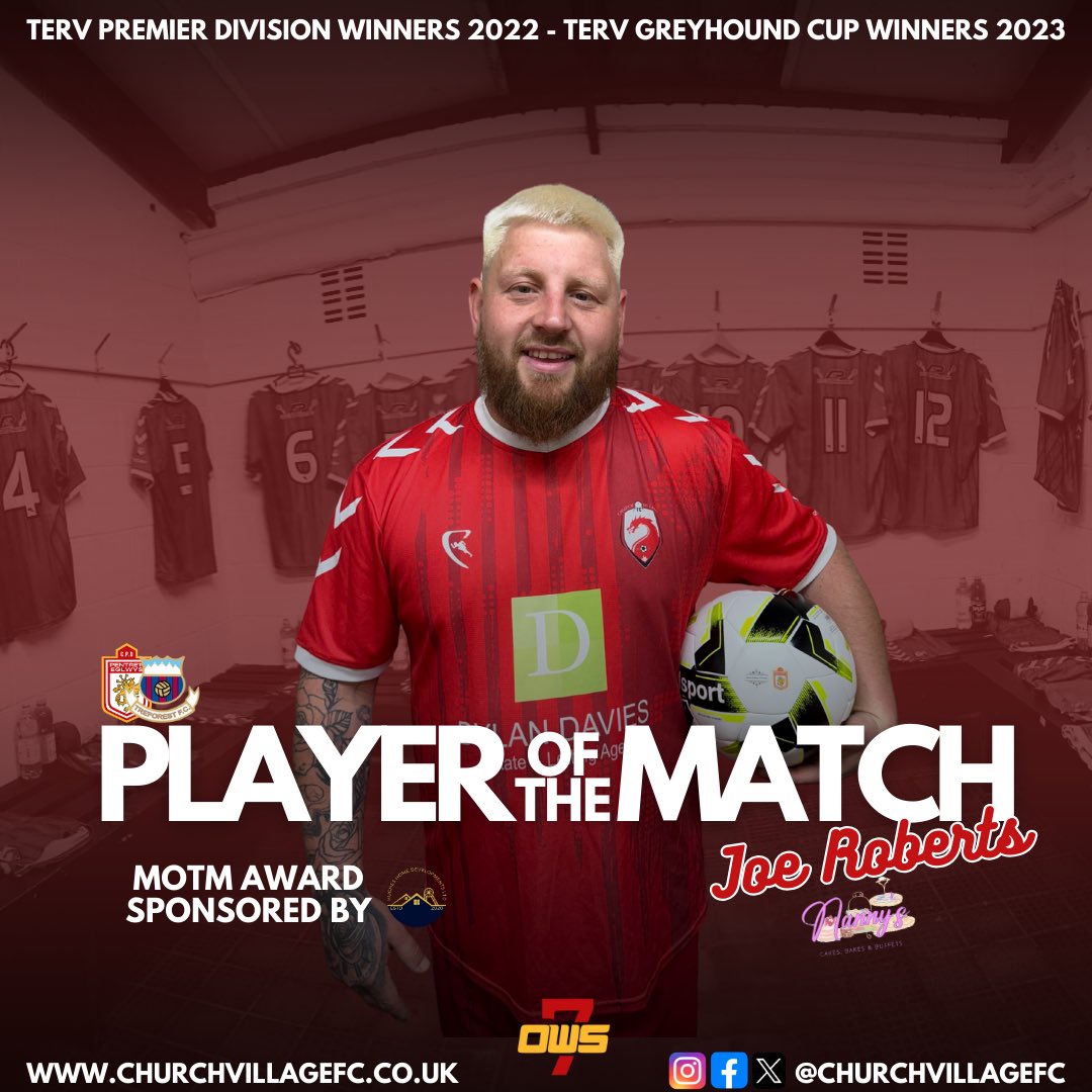 Church Village FC (@churchvillagefc) on Twitter photo ๐ฃ๐น๐ฎ๐๐ฒ๐ฟ ๐ข๐ณ ๐ง๐ต๐ฒ ๐ ๐ฎ๐๐ฐ๐ต!
Congratulations to ๐๐ผ๐ฒ ๐ฅ๐ผ๐ฏ๐ฒ๐ฟ๐๐ on earning the first POTM award of the season.
Joe bagged himself 2 goals and won the penalty for our opening goal of the game
Llongyfarchiadau Joe! ๐๐ผโค๏ธ๐ค
#TheVillageWay ๐ฃ๐น๐ฎ๐๐ฒ๐ฟ ๐ข๐ณ ๐ง๐ต๐ฒ ๐ ๐ฎ๐๐ฐ๐ต!
Congratulations to ๐๐ผ๐ฒ ๐ฅ๐ผ๐ฏ๐ฒ๐ฟ๐๐ on earning the first POTM award of the season.
Joe bagged himself 2 goals and won the penalty for our opening goal of the game
Llongyfarchiadau Joe! ๐๐ผโค๏ธ๐ค
#TheVillageWay