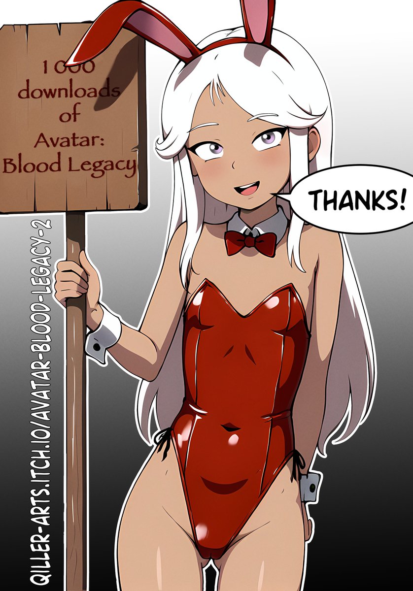 Thank you everyone who downloaded my VN Avatar: Blood Legacy! 
If you haven't yet and want the context behind this white haired cutie, check out the links in my profile.