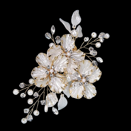 AdorabySimona's tweet photo. Iridescent pearls, glowing crystals, and enameled leaves come together in this romantic #bridal #hairclip to give your hair an extra touch of glam. 
Available here: https://t.co/G64GV74tFc
.
.
.
#2024weddingtrends #wedding #bridalhairjewelry #romanticwedding #adorabysimona https://t.co/dwNLV7dbxl