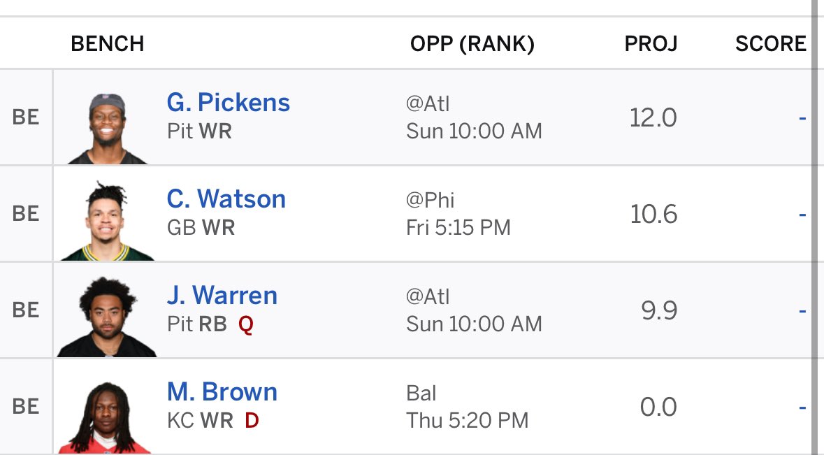 gillaG04's tweet photo. @NFLFantasy 12 team half PPR https://t.co/3X3uPlivyB