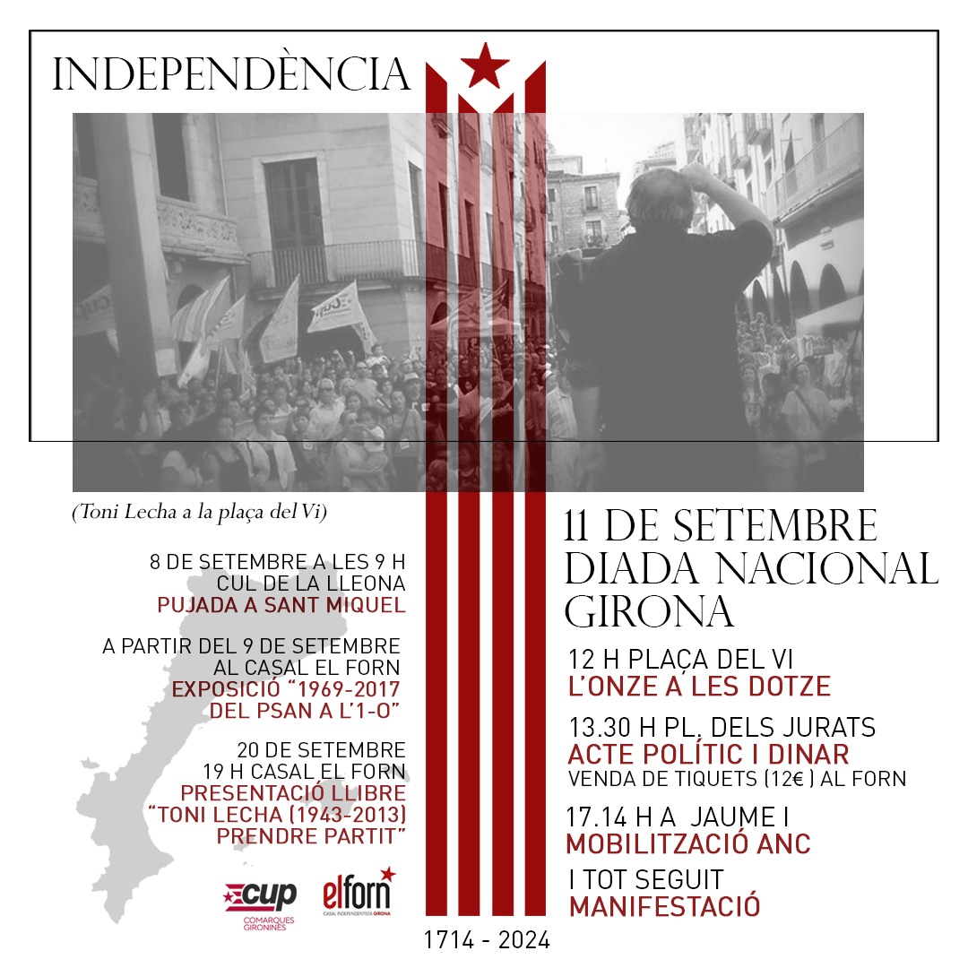 Aquesta diada sortim als carrers, guanyem la independència!