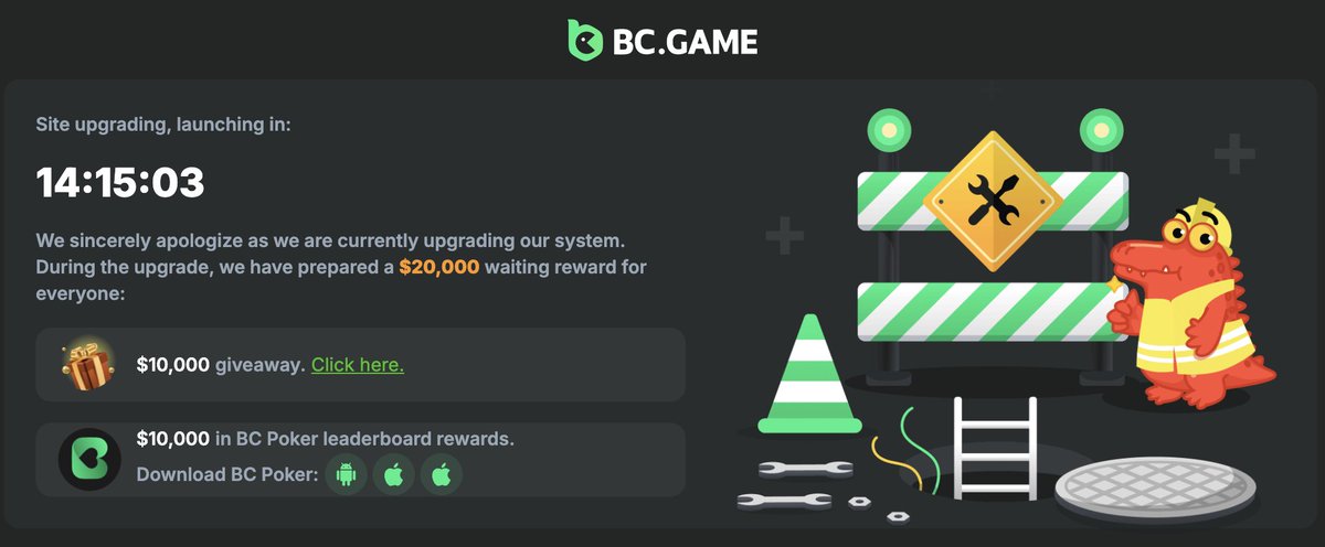 bcgame's tweet image. 🚨 Site &amp;amp; Coco Rush Maintenance Notification🚨 

We would like to inform you about a scheduled site maintenance that will temporarily affect access to various features, including gameplay and other functionalities.

Maintenance Details:

Coco Rush is also undergoing maintenance…