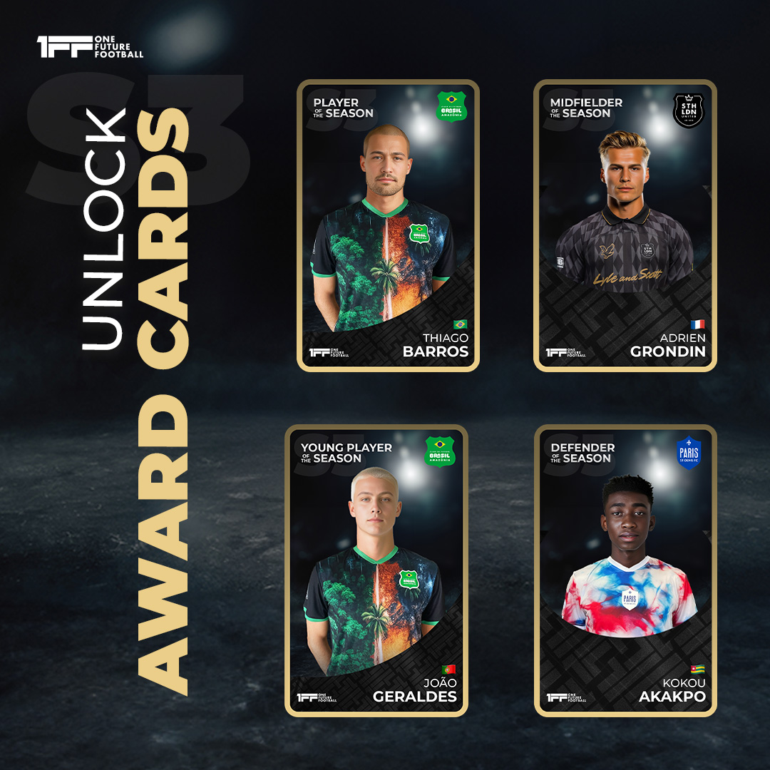Remember, if any of your players won an end-of-season award, you can unlock an exclusive Season 3 Award Card.

🏆 Season 3 Champions
🏆 Player of the Season
🏆 Team of the Season
🏆 Best Position
🏆 Club Player of the Season

Tap here to unlock the card: 1ff.com/players?clubId…