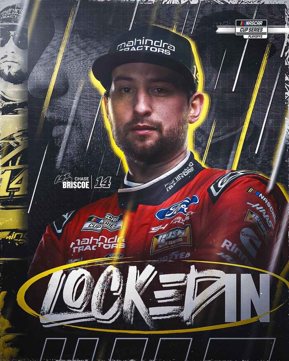 NASCAR's tweet photo. WIN AND IN FOR CHASE BRISCOE!

HE'S HEADED TO THE #NASCARPlayoffs! https://t.co/6JzLvgYqyr