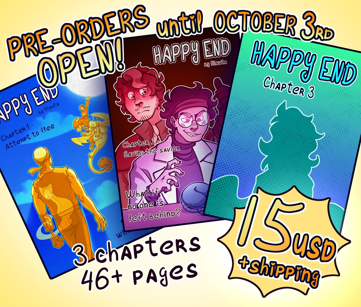 Miauta_Mi's tweet photo. Pre-orders for the physical copy of HAPPY END are open now!!

How much does it cost? 15$ + shipping 
When it ends? October 3st  

DM me if you're interested!

Boost and retweet if you wanna help the project ;33

#HappyEndQSMP #guapoduo #hideduo #qsmp #qsmpfanart https://t.co/CrN1Y2JHwW