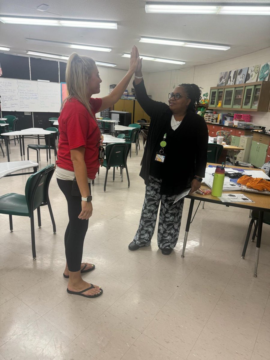 NicoleWhit45955's tweet photo. Ms. Broomfield and Ms. Stewart took a stretch break in honor of weCARE.
@npmspanthers 
@suptking https://t.co/vjePAfZUel