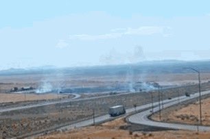 SLCScanner's tweet photo. #Breaking #UHP #EMS #FIRE & #Airmed are on scene of a #Motorcycle that crashed on I-80 EB MM-56 #TooeleCounty. #EMS arrived/advised they had 1 person down on the off ramp roadway in unknown condition. The side of I-80 was also on fire. Unsure if when the #Motorcycle crashed, it caused the fire or if they are separate incidents. #Airmed left the scene with the patient enrt to the U of U. Iβll update asap.
#GrassyMountainFire is what this fire was named. 2 fire fighting air tractors and a helicopter are on scene.