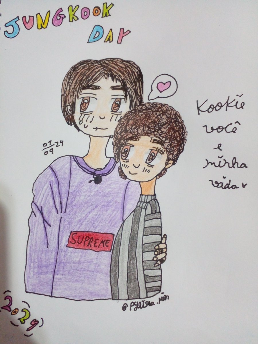 pyetra_min's tweet photo. Fiz um desenho pro aniversário do Jungkook com eu junto e ficou muiito lindo ameii De+++

Espero que vcs gostem

#lindo #jungkook #jeonjungkook #jungkookday #btsarmy #happybirthday #jungkookbirthday #artsnopapel #artist #drawing #sketch #myart #draw #traditionalart #traditional https://t.co/m9BbzZ8406