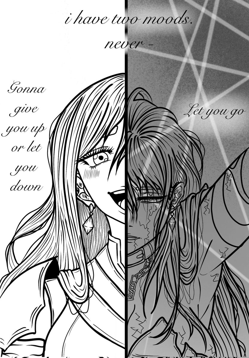 Two moods !❤️💙
#erza #ジェラール
#エルザ #ジェラエル #フェアリーテイル #FAIRYTAILコスプレ #erzascarlet #sketchart #digitalart