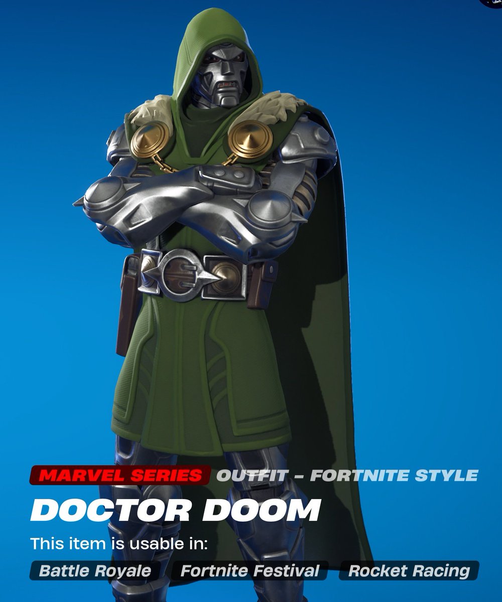 ONEANDONLYVAZY's tweet image. You can only repost if you own the original Doctor Doom outfit