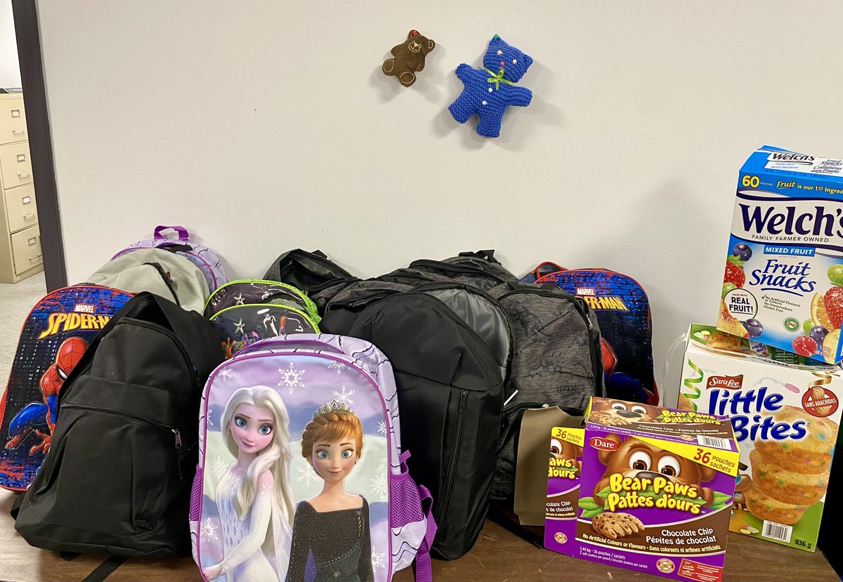 CommunityCareMP's tweet photo. Thanks to some of our Twitter friends and @dicksbasics we were able to get 14 school bags filled with supplies and snacks to help kids have a good start to their year. 📚❤️👫 https://t.co/BhKC2PJcmQ
