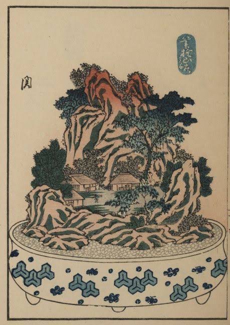 盆栽で景色を描いた「鉢山図絵」というのがありましてHOTEL AO KANAZAWAのフロントの絵は「兼六園鉢山図絵」というわけなのです。 