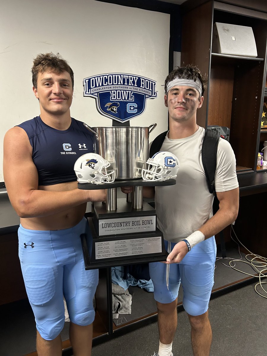 Coach Nichols (@coachnic2336) on Twitter photo Super proud of both these men.
Way to represent <a href="/WandoHSFootball/">Wando Warrior Football</a>
On to the next! 🐶
#BeatSCState
<a href="/CitadelFootball/">The Citadel Football</a>
<a href="/MikeyRosa5/">Mikey Rosa</a>
<a href="/willpickren13/">Will Pickren</a> Super proud of both these men.
Way to represent <a href="/WandoHSFootball/">Wando Warrior Football</a>
On to the next! 🐶
#BeatSCState
<a href="/CitadelFootball/">The Citadel Football</a>
<a href="/MikeyRosa5/">Mikey Rosa</a>
<a href="/willpickren13/">Will Pickren</a>