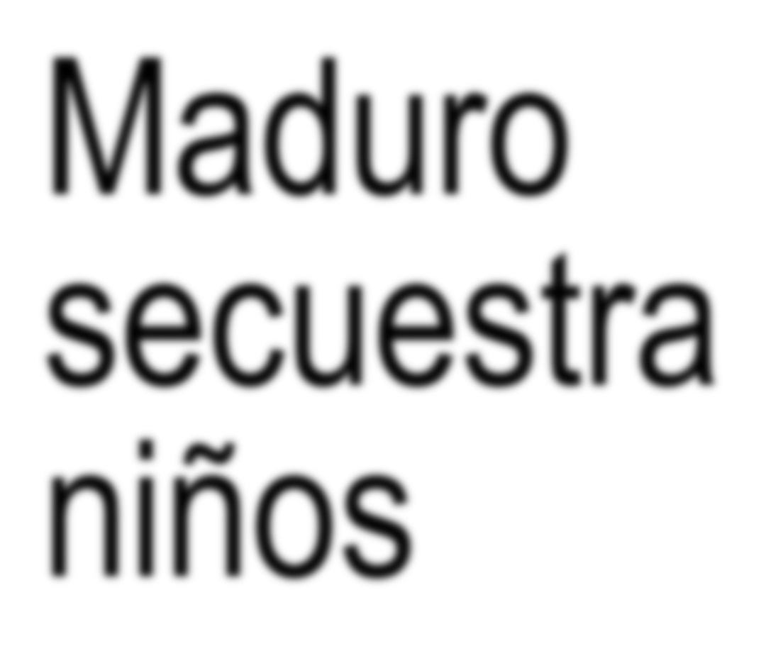 #MaduroSecuestraNiños