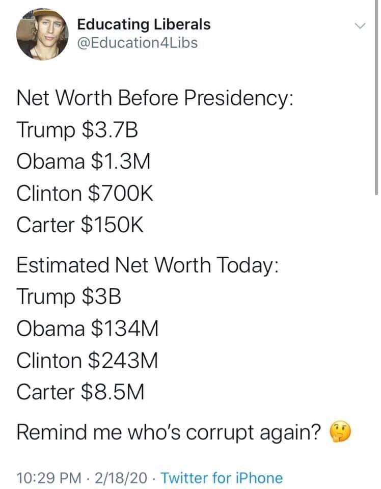 Yet they go after Trump