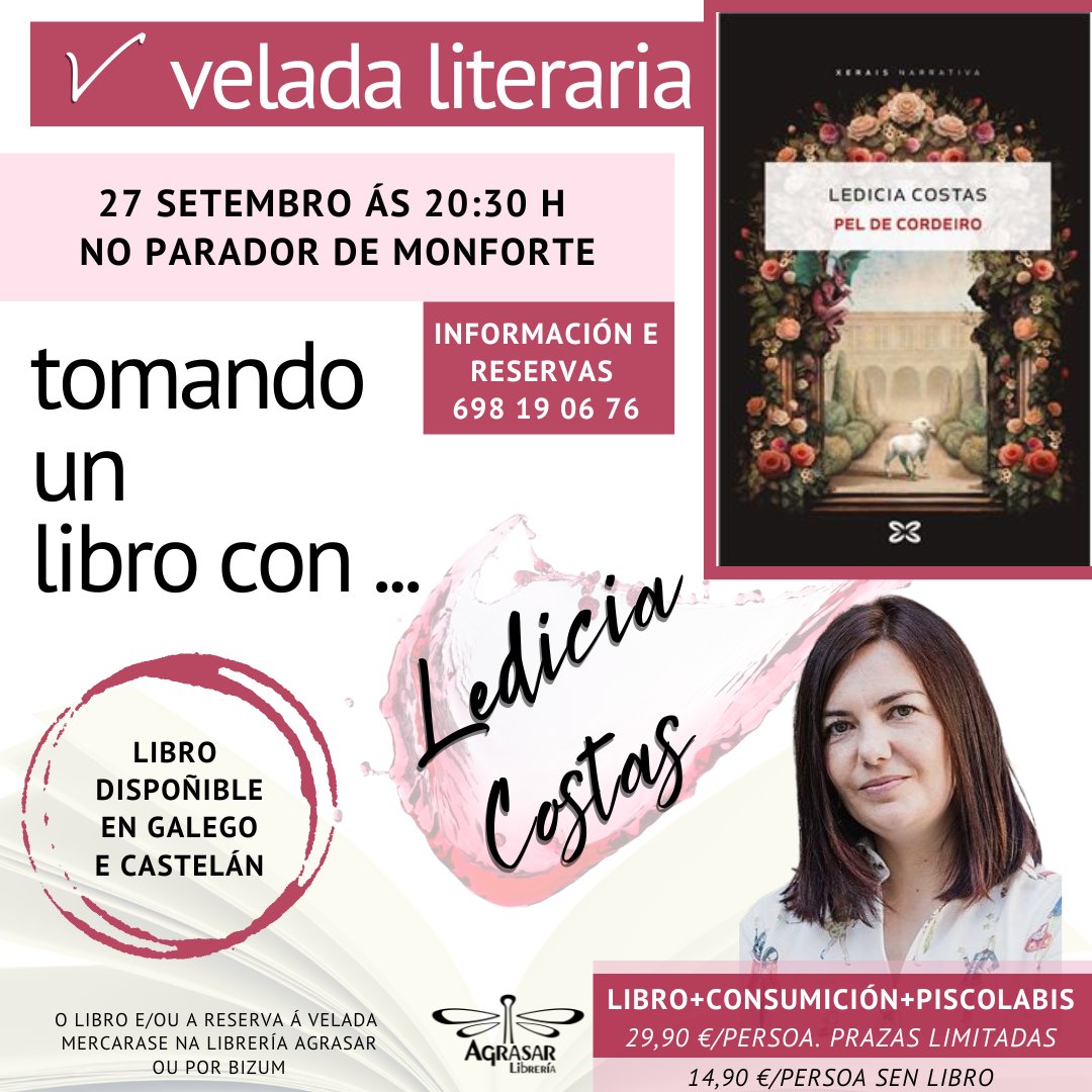 LibreriaAgrasar's tweet photo. @LediciaCostas en #monfortedelemos
¡Qué ledicia! ✨💫
#lediciacostas #ribeirasacra #libreriaagrasar #tomandounlibro #peldecordeiro #pieldecordero https://t.co/ZhHVJViw3o