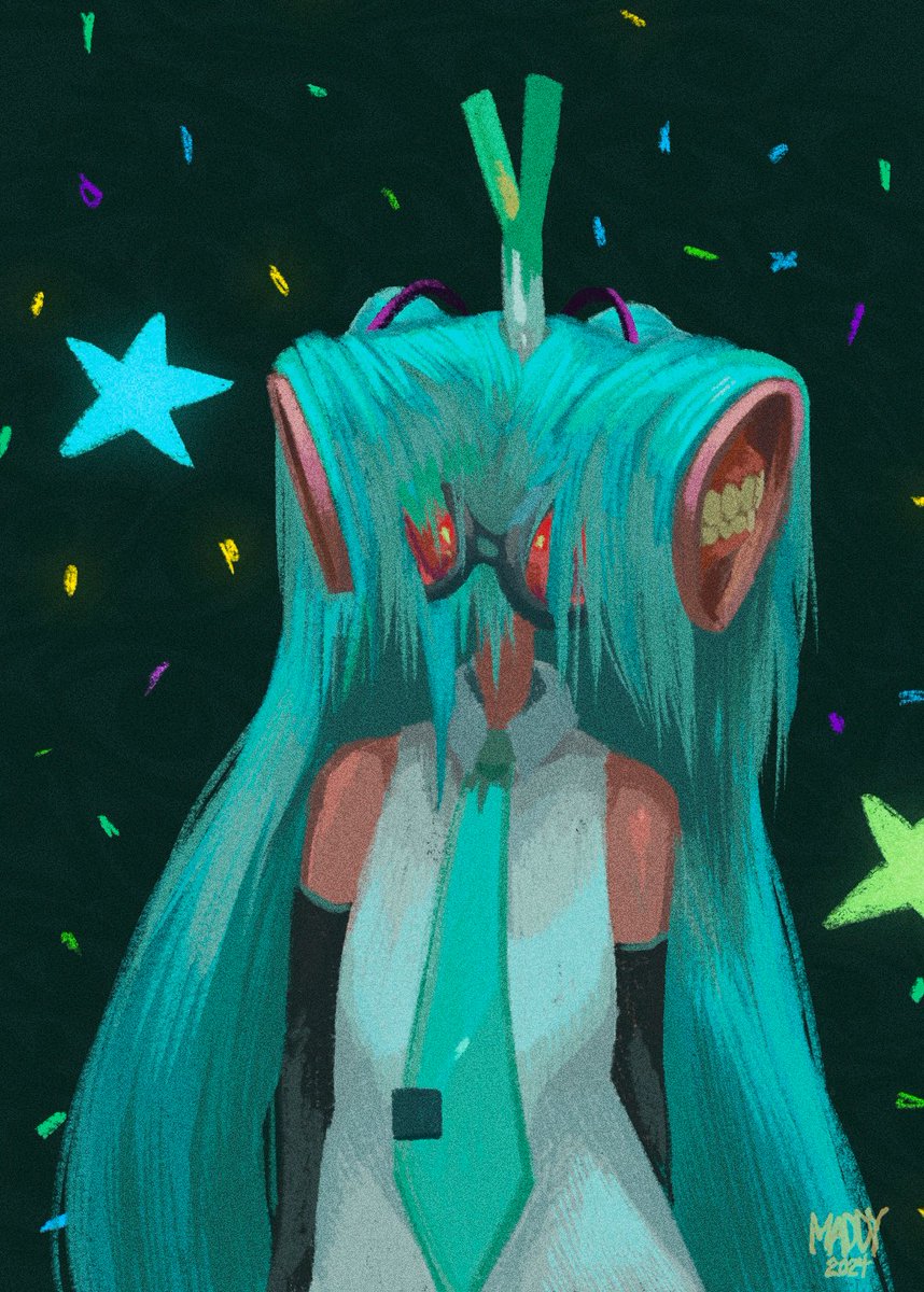 Is it beautiful? 🥺👉👈  #miku #sirenhead #scary #creepypasta #mikufanart #horror