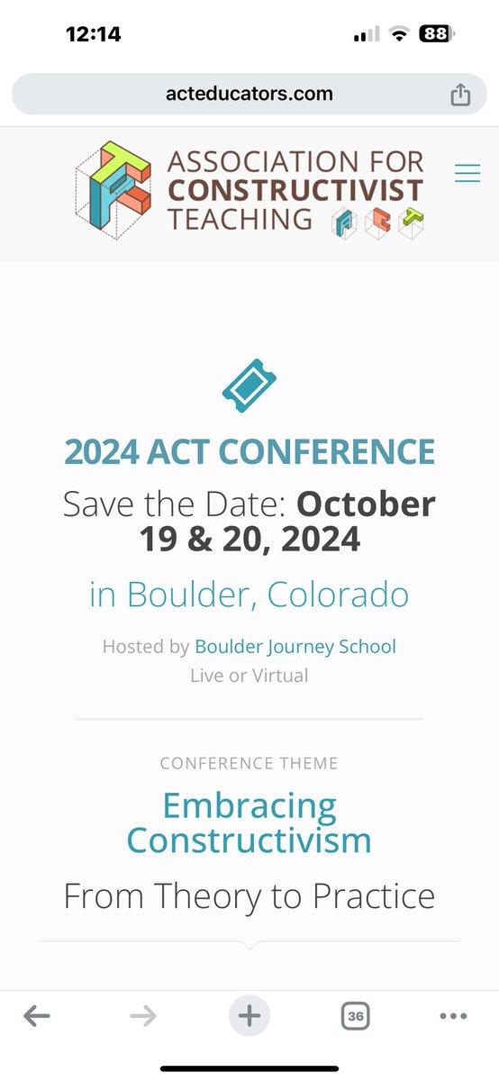 precisionRFT's tweet image. ✨I am looking forward to presenting at the 2024 Association for Constructivist Teaching Conference hosted by Boulder Journey School from October 19-20th ✨ 

My presentation, Constructivism and Cognitive Science: Why the Learner is Always Right and What to Do About It, will…