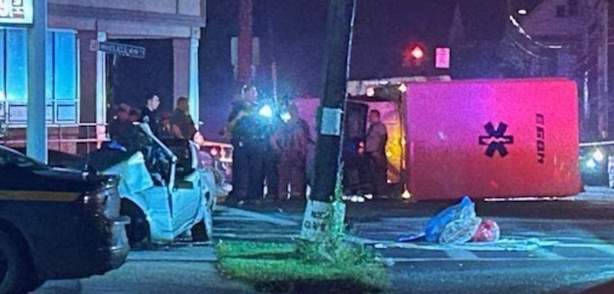 Patient was loaded into the ambulance.

He told the EMS crew that there was a second medical emergency nearby. 

The two EMS personnel got out of the ambulance, 

The patient got into the driver’s seat and drove off.
google.com/amp/s/fox23mai…