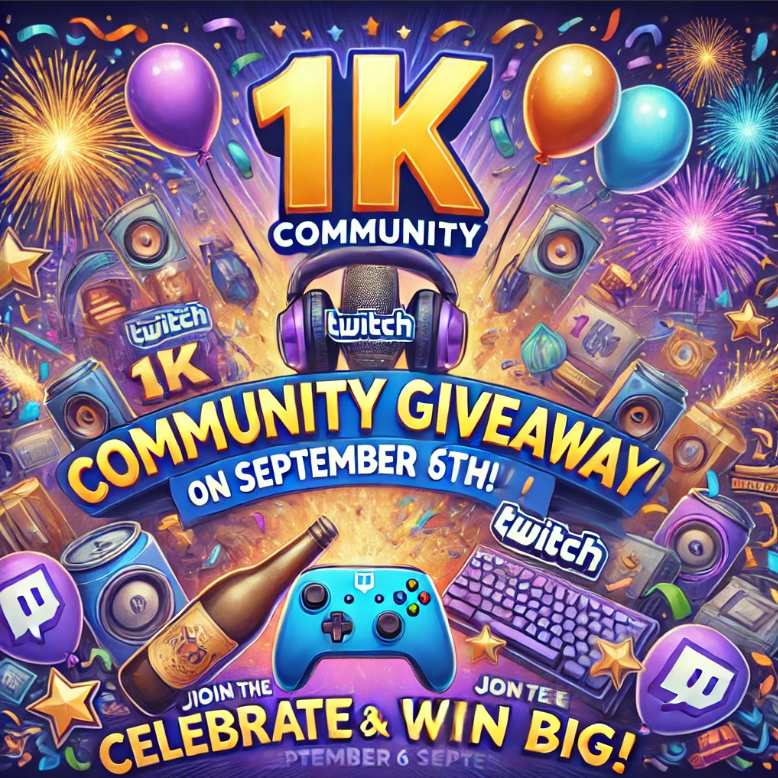 Less than one week away from the 24+ hour community giveaway. Friday September 6th at 4pm est.
