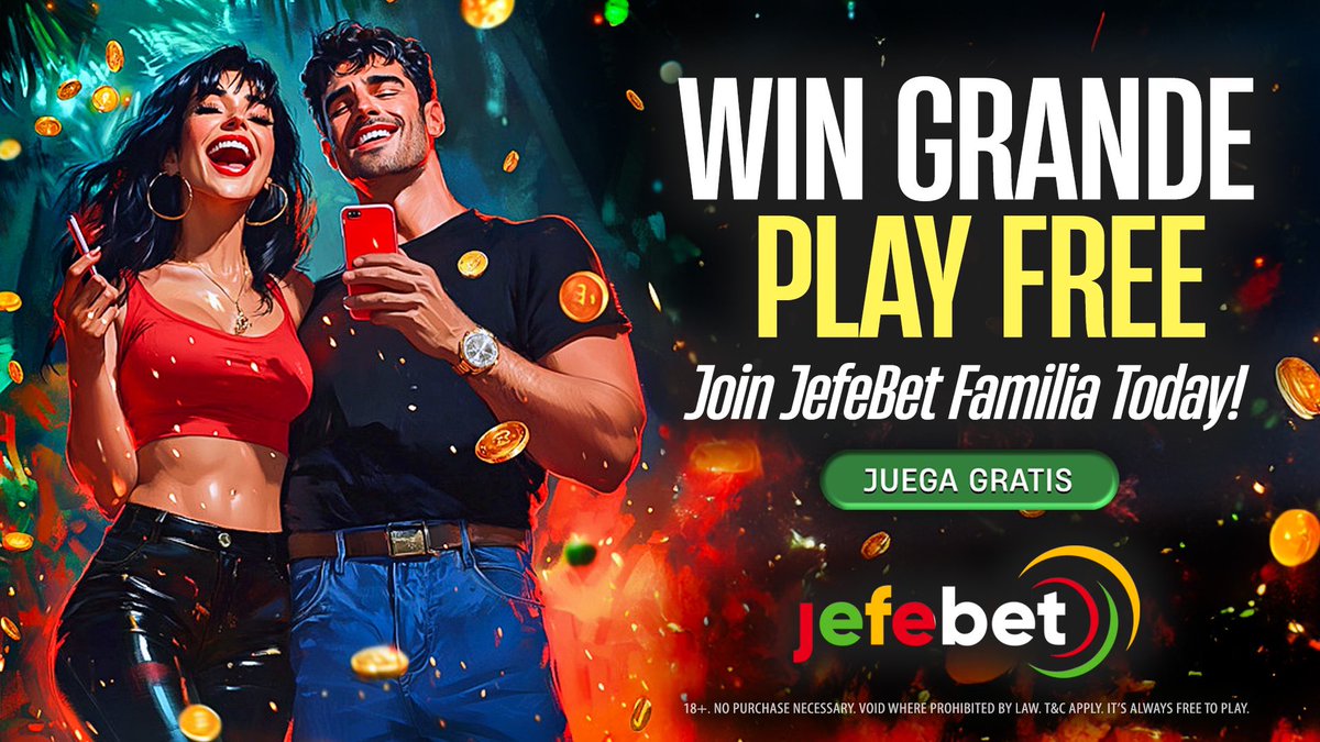 - ¡Oportunidad limitada! Regístrate ahora y recibe 100.000 monedas gratis. ¡Cupos limitados a los primeros 100!
JefeBet.com
#Sweepstakes #sweeps #sweepscasino #socialcasino