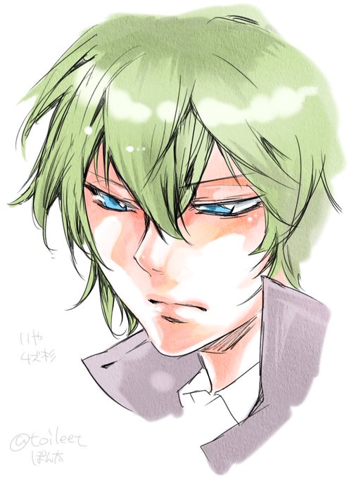 久々にREBORN読み返しててなんとなしに31巻表紙のアラウディ模写してみたけど全然模写出来んし何より顔が良いな……。 