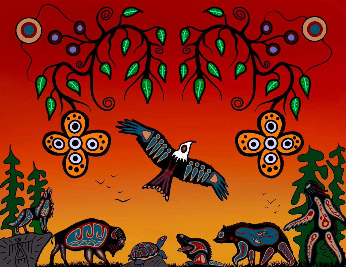 Today marks the beginning of Reconcilation Month.  
Be mindful that this can be a retraumatizing time for Indigenous people. 

Teachers, beyond Orange Shirt Day, be sure to also teach Indigenous resilience and excellence year round. 

Our existence is resistance. 🧡🪶

Art: CJ