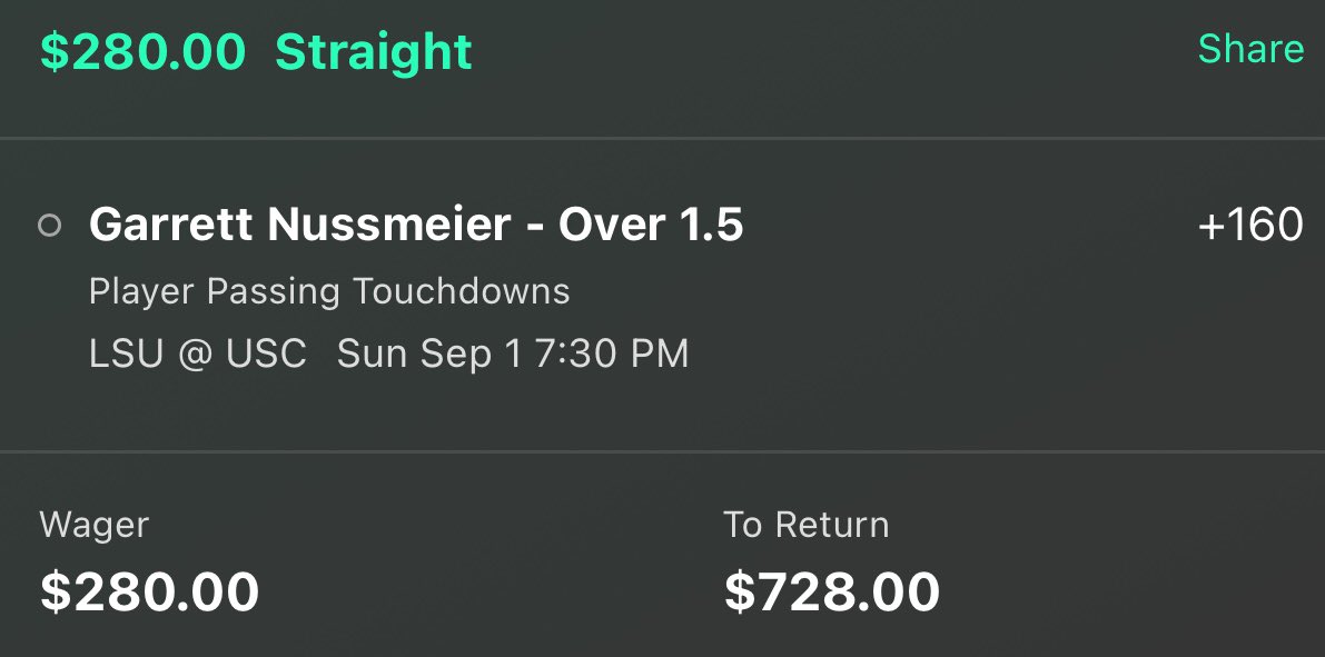 brian_stephens_'s tweet image. 👉 Risk-free $202 👈
@OddsJam just paid for my electric bill this month… infuckingsane that we were able to lock this 27% arbitrage. Think about this, this was 27% return on your investment that clears guaranteed in only a few hours…
Bet365 - Bet $280 on Garrett Nussmeier to…