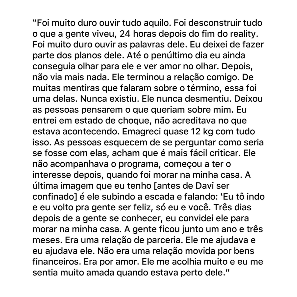 centralreality's tweet photo. MEU DEUS! Aos prantos, Mani Rêggo revelou no Domingo Record, que Davi Brito foi quem pôs fim no relacionamento após o BBB 24.

"Deixei de fazer parte dos planos dele", declarou. A empresária também criticou o fato do baiano nunca ter desmentido as acusações que fizeram sobre ela em torno do namoro.