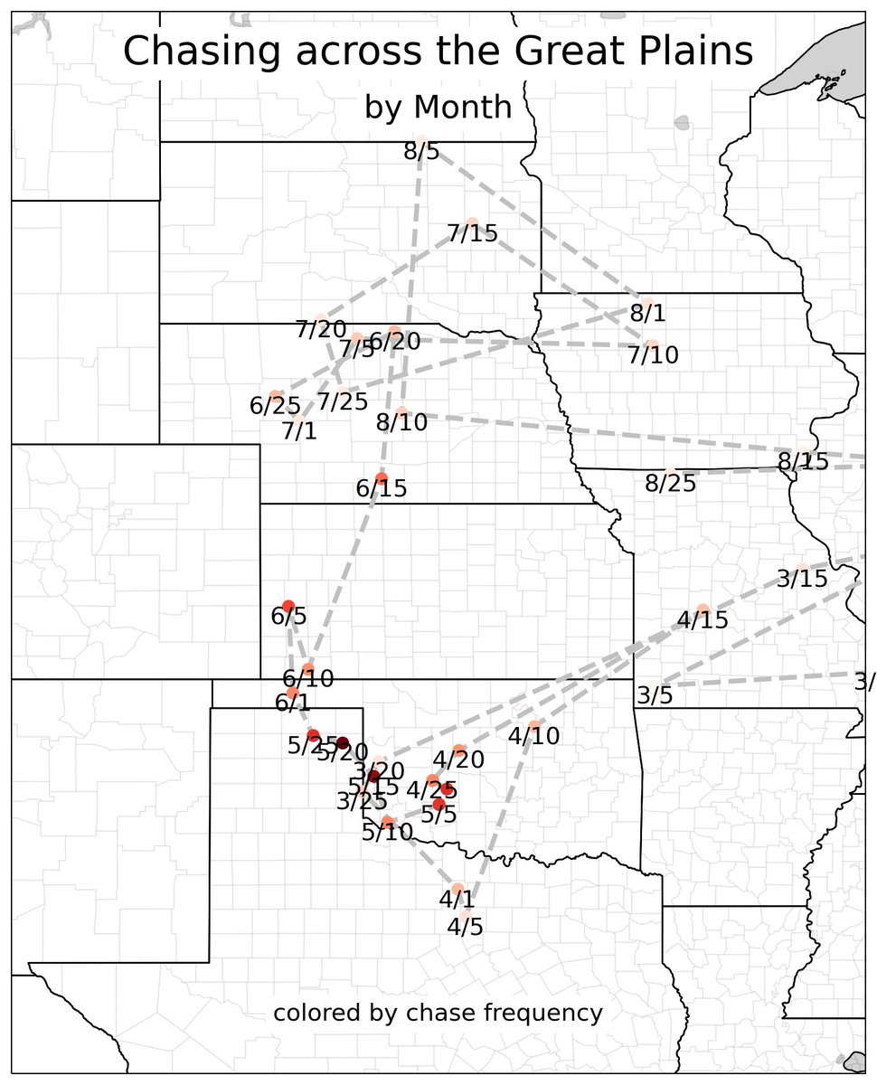 CameronJNixon's tweet photo. Planning your "chasecation" next year?

This is where I predict you'll be travelling (based on your chase data of course 🤓). This and so much more will be possible with the Chase Archive project! https://t.co/GhfsWL0CuL