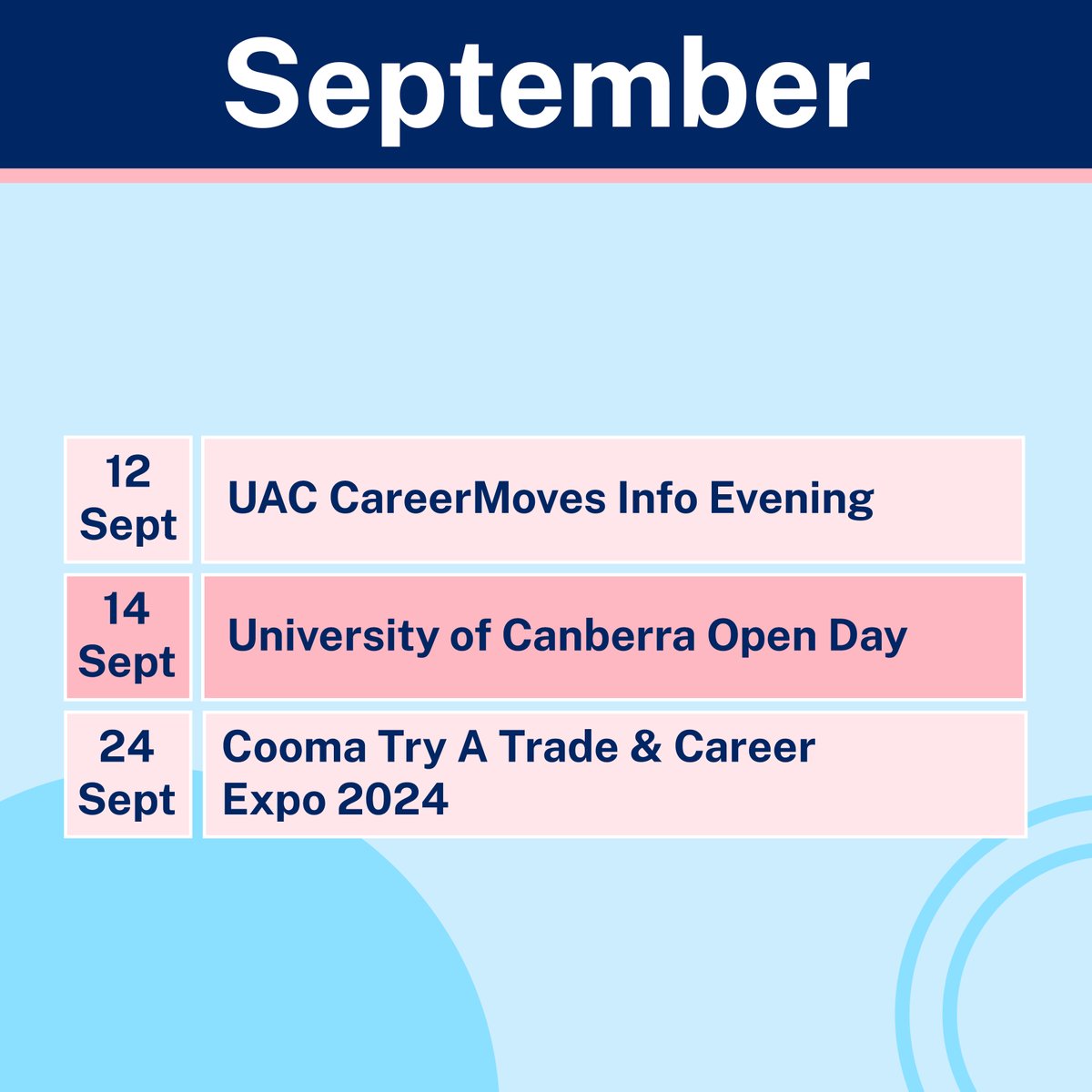 Do you know someone interested in learning about teaching in a NSW public school? If so, encourage them to connect with the Teach NSW team at one of our September events across the state. View and save our event schedule to see where you can find us this month.